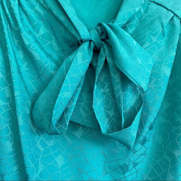 Blair Vintage Tie Neck Elastic Cuff Blouse Size 10 - Picture 4 of 8